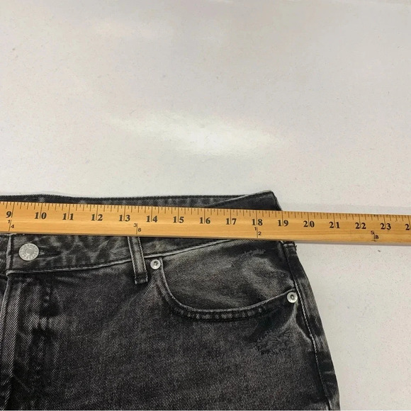 Express Jeans 90s Ankle‎ Boot Woman 14  Black Fade Distressed All Cotton Boho - Picture 12 of 12